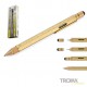 Кулькова багатозадачна ручка Troika Construction зі стілусом, лінійкою, викруткою та рівнем, золота