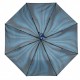 Жіноча парасолька напівавтомат з абстрактним принтом на 8 спиць від Toprain, синя ручка, 02055-1