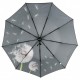 Яскрава жіноча парасолька автомат з кульбабами на 9 спиць від Susino, чорна, Sys 0646-4