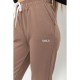 Спорт штани жіночі двонитка, колір мокко, 129R1466
