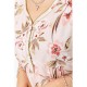 Нічна сорочка с цветочным принтом, цвет пудровый, 219RC- 1098