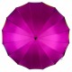 Жіноча парасолька-тростина напівавтомат на 16 спиць від Susino з різнокольоровими краями, фіолетова, Sys 031087-5