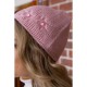 Женская однотонная шапка, розового цвета с вышивкой, 167R7786
