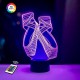 3D нічник "Пуанти" подарункова упаковка + 16 кольорів + пульт ДК 3DTOYSLAMP