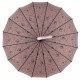 Жіноча парасолька-тростина на 16 спиць з абстрактним принтом, напівавтомат від фірми Toprain, пудровий, 01541-6