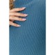 Гольф жіночий однотонний, колір джинс, 204R016