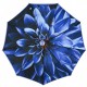 Жіноча парасолька напівавтомат з подвійною тканиною від Susino на 9 спиць, з принтом квітки всередині, синя, Sys 0701-5