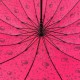 Жіноча парасолька-тростина на 16 спиць з абстрактним принтом, напівавтомат від фірми Toprain, яскраво-рожева, 01541-10