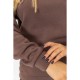 Худі жіночий на флісі, колір коричневий, 241R3210