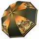 Жіноча складана автоматична парасолька з принтом нічного міста від TheBest-Flagman, коричнева, 0510-4