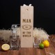 Набір для віскі "Man №1 of the world" 2 предмети в подарунковій коробці, англійська