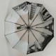 Жіноча парасолька напівавтомат Bellissimo з візерунком зсередини і тефлоновим просоченням, коричнева, 018315-2
