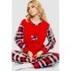 Пижама женская махра, цвет красный, 214R0302