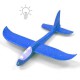 Пенопластовый планер-самолетик, 48 см, со светом, синий