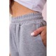 Жіночі спортивні штани з манжетами, світло-сірого кольору, 102R292