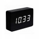 Часы-будильник на аккумуляторе BRICK Gingko (Англия), черные, черный
