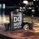 Набір чорна фляга з чарками "Please do not disturb" , Крафтова коробка