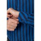 Сорочка чоловіча в смужку байкова, колір синій, 214R61- 95