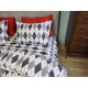 Комплект постельного белья Ромб серый, Turkish flannel