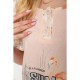 Піжама жіноча з принтом, колір персиковий, 219R115
