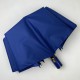 Жіноча складана парасолька напівавтомат із подвійною тканиною з принтом квітів, синя, top 0134-5