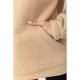 Худі жіночий трьохнитка на флісі, колір світло-бежевий, 102R364