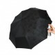 Жіноча парасолька напівавтомат на 10 спиць Bellisimo "Flower land", проявка, чорний колір, 0461-4