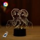 3D нічник "Віктор Никифоров та Юрі Кацукі"+ пульт ДУ+мережевий адаптер+батарейки (3ААА)