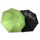 Механический женский зонт в три сложения с принтом ветки сакуры, салатовый, 08308-6