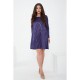 Коротка сукня, синього кольору, з люрексу, 153R4052