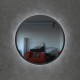 Черное круглое зеркало с Led подсветкой 100 см
