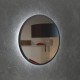Чорне кругле дзеркало з Led підсвічуванням 60, 80, 100 см