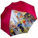 Жіноча парасолька напівавтомат від Susino на 9 спиць антиветер з декоративною вставкою, рожева, SYS0467-4