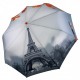 Жіноча парасолька напівавтомат від TheBest з Ейфелевою вежею і листям, помаранчева, 0544-2