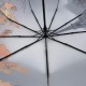 Жіноча парасолька напівавтомат від TheBest з Ейфелевою вежею і листям, помаранчева, 0544-2