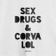 Футболка чоловіча "Sex, Drugs and Corvalol" біла, Білий, XXL, White, англійська