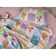 Детское постельное белье Зверята/розовое, Turkish flannel