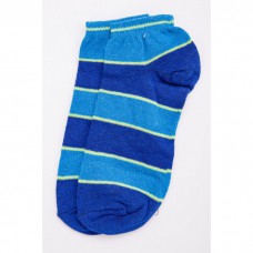 Жіночі короткі шкарпетки, в синьо-блакитну смужку, 131R137093
