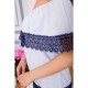 Шифонова блуза з відкритими плечима, колір Сіро-блакитний, 119R1540- 14