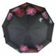 Жіноча складна парасолька-автомат від Flagman-TheBest з принтом квітів, чорна, fl0512-2