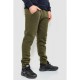 Спорт штаны мужские на флисе однотонные, цвет темно-зеленый, 190R236