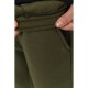 Спорт штани чоловічі на флісі однотонні, колір темно-зелений, 190R236