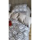 Комплект постельного белья Орнамент серый, cotton Двустор.