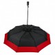 Складна парасолька напівавтомат зі смужкою по краю від Bellissimo, антивітер, чорний 019308-2