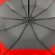 Складна парасолька напівавтомат зі смужкою по краю від Bellissimo, антивітер, чорний 019308-2