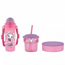 Набор для ланча детский Gustо Kai GT-G-712008-pink 3 предмета розовый