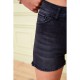 Жіночі джинсові шорти, чорного кольору, 164R3925