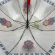 Дитяча прозора парасолька-тростина напівавтомат з яскравими малюнками ведмедиків від Rain Proof, з червоною ручкою 0272-5