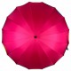 Жіноча парасолька-тростина напівавтомат на 16 спиць від Susino з різнокольоровими краями, рожева, Sys 031087-6