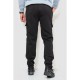 Спорт штаны мужские карго на флисе, цвет черный, 241R0651